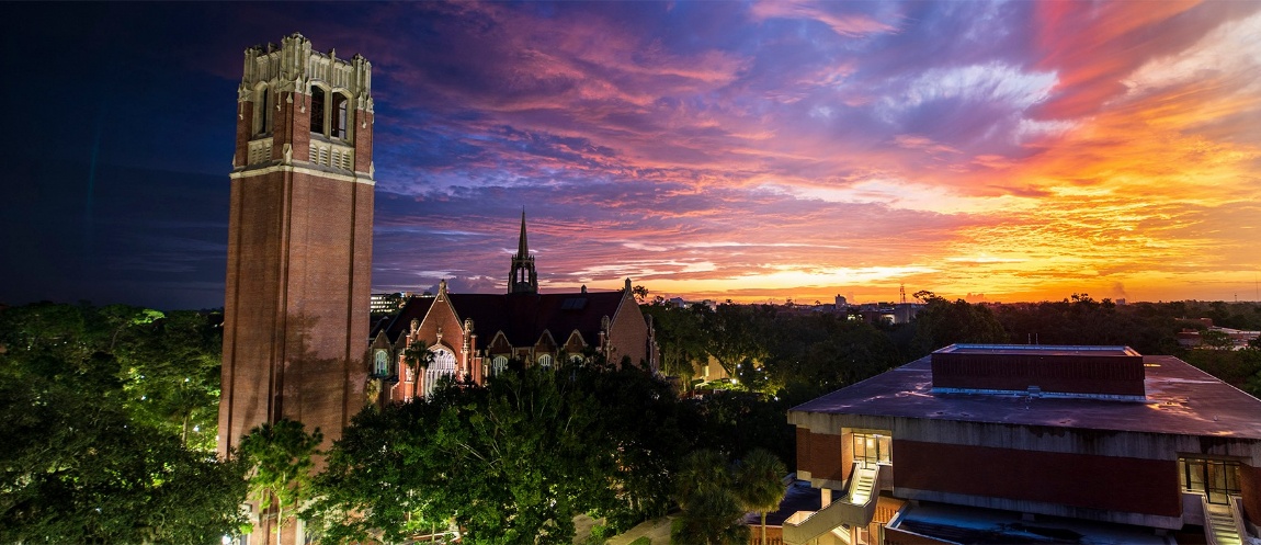 Aerial view of the University of Florida campus