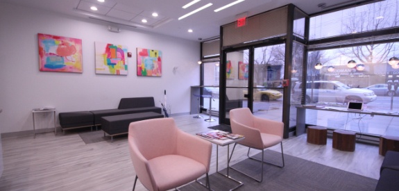 Dental office reception area