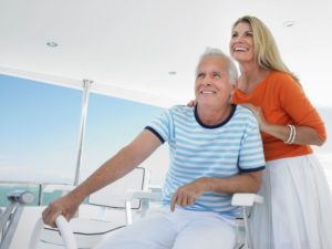 smiling man on boat 